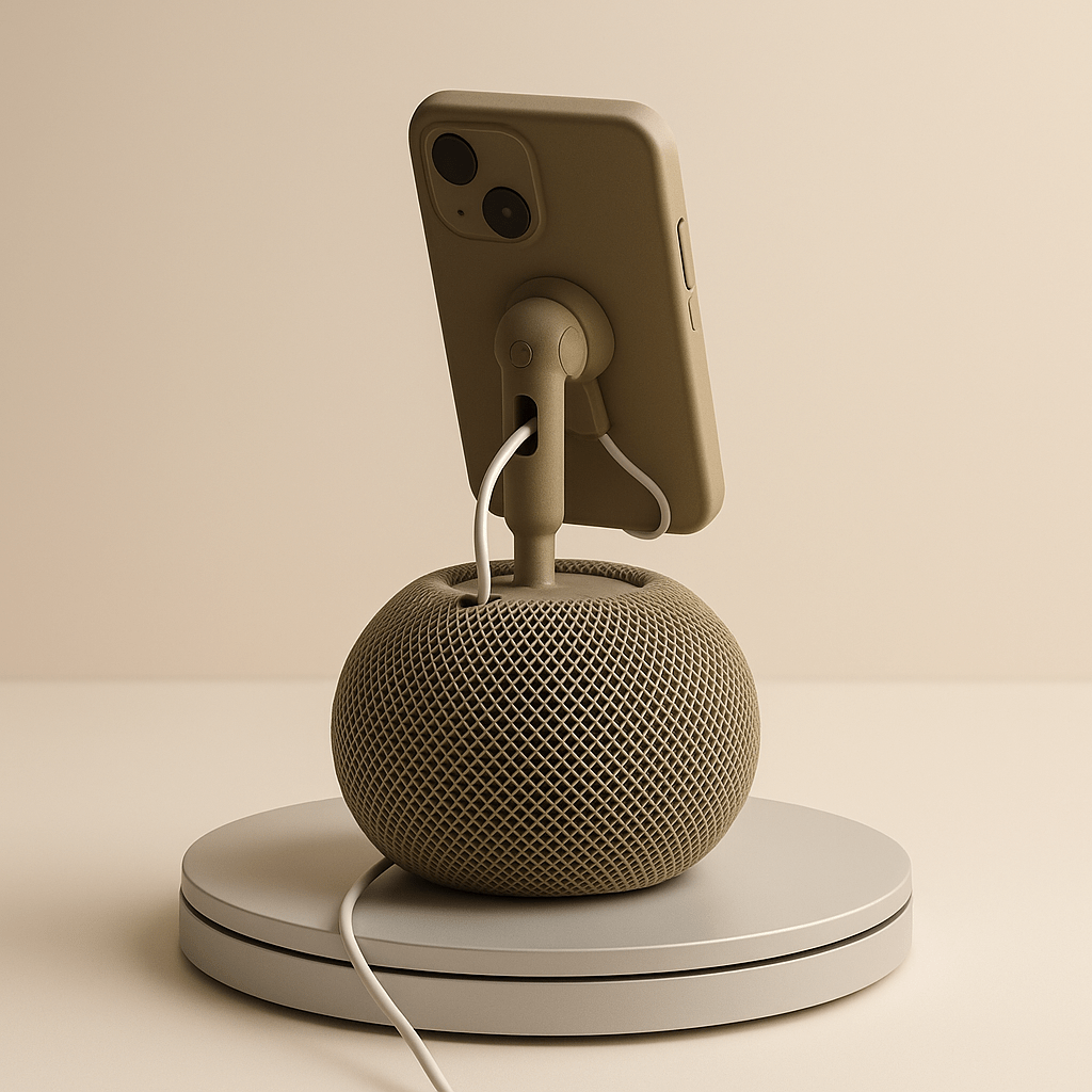 DazzlerCraft RetroDock™ – MagSafe Stand with HomePod Mini Base