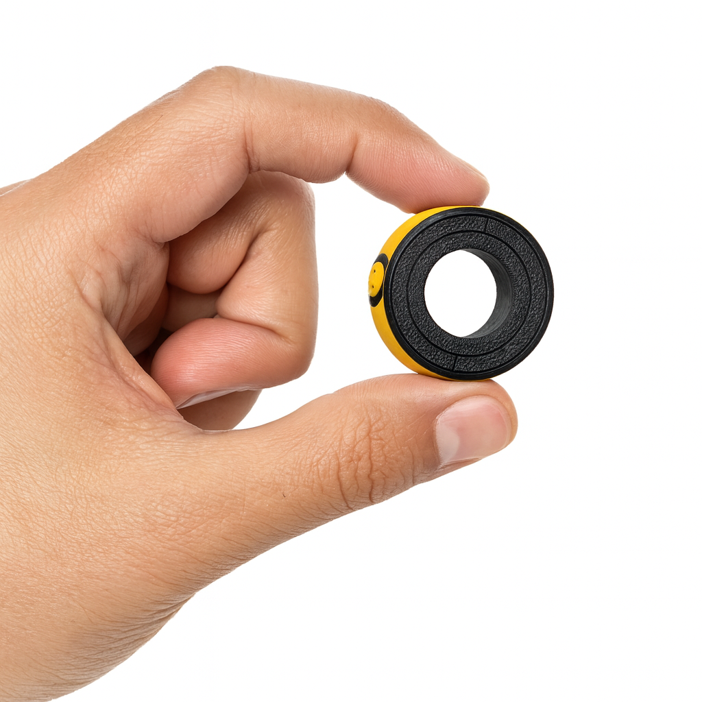 ReaperRing Magnetic Spinner 16X – High-Performance Bearing, 16 Powerful Magnets, Bold Yellow Skull Design, EDC Stress Relief Fidget Toy