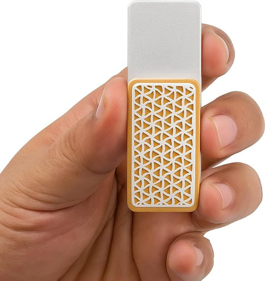 MagnoBrick™ 16X Strong Magnet Fidget Slider – Geometric Pattern, Gold