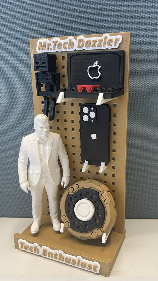 Mr. Tech Dazzler™ – Personalized Desk Totem for True Enthusiasts