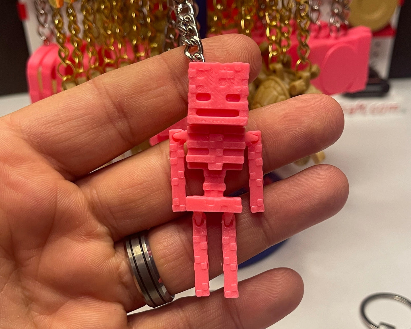 Dazzler Craft Pixel Bot Keychain