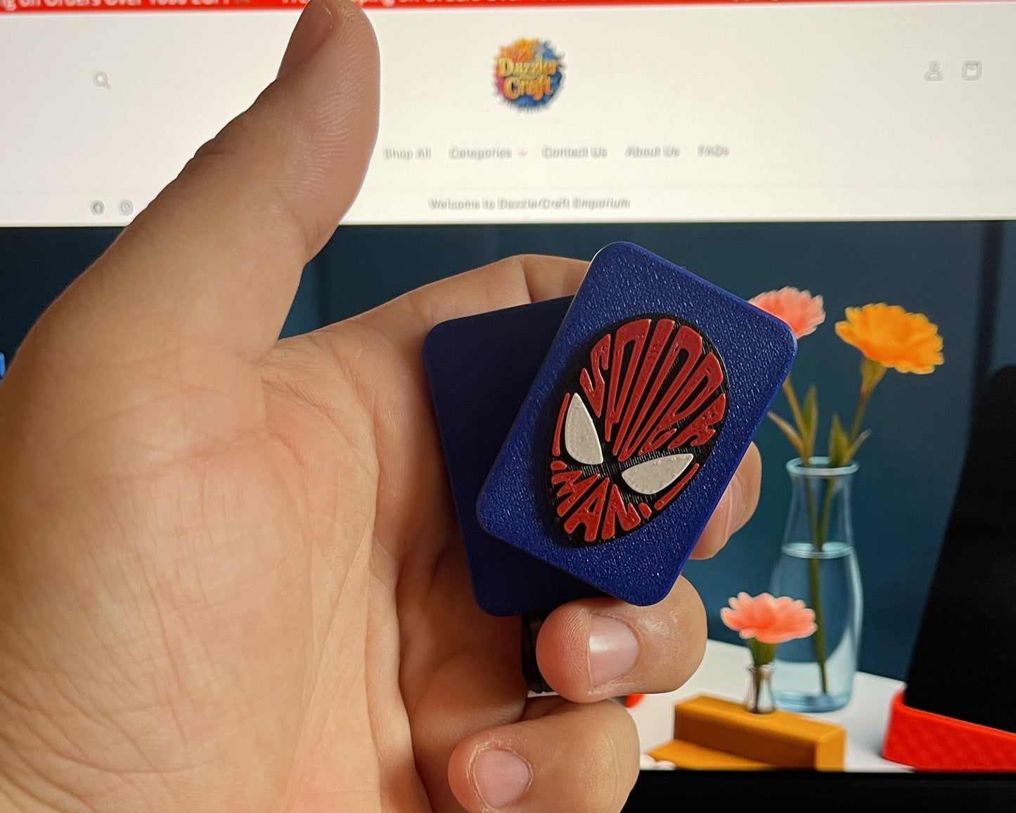 🕷️ WebSlide™ 22X – Magnetic Fidget Slider (Spider-Man Edition)