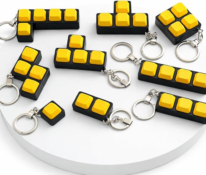 CLICKPACK Mechanical Fidget Clicker Keychain Set – 9 Style EDC Bundle
