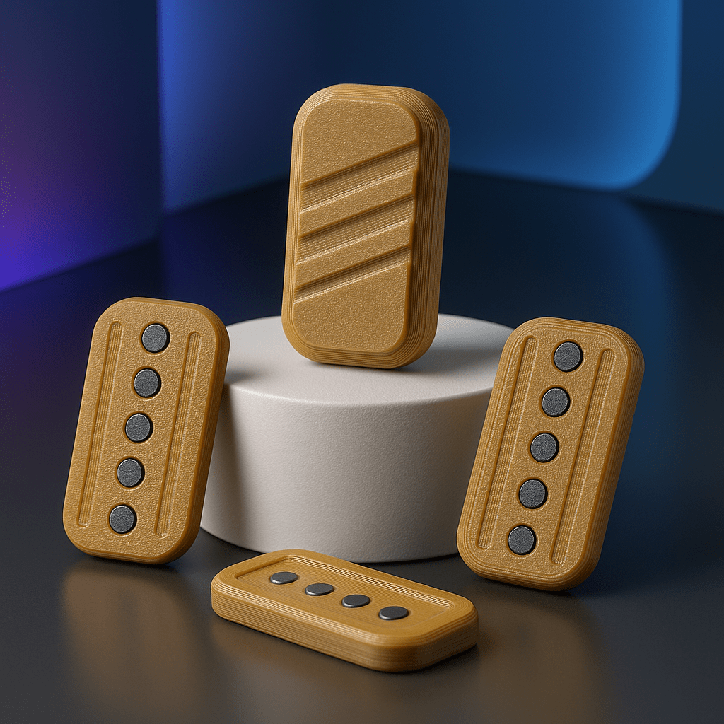 DesertGlide 20X Magnetic Fidget Slider, Gold Metallic, Portable Stress Relief Toy