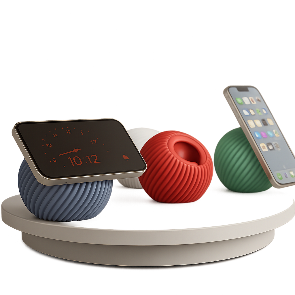DazzlerCraft OrbitDock™ – MagSafe Phone Stand with Sculpted Shell Base