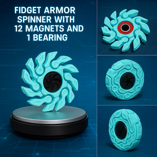ArmorSpin™ Magnetic Fidget Spinner – 12 Magnet Core with Precision Bearing