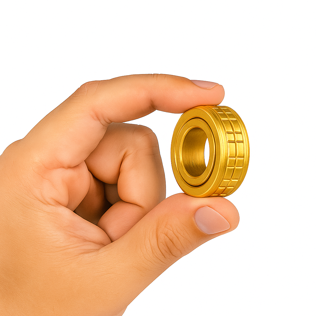 MagnoClick 16™ Magnetic Ring Spinner – Slow-Click Fidget Ring with 16 Powerful Magnets & Precision Bearing for Focus, Calm & Stress Relief