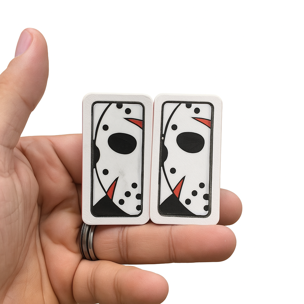 FrostMask Magnetic Fidget Slider, Red White Black Design, 16 Ultra-Strong Magnets, Smooth Motion Anxiety Relief Toy