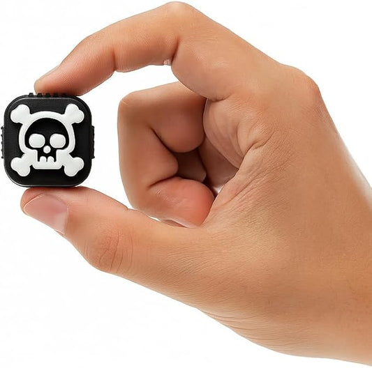Magnetic Skull Fidget Slider Toy with 8 Magnets, Black and White