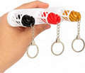 TwistDock Fidget Keychain Wall Mount, 3-Hook Storage Organiser, Red/Gold/Black