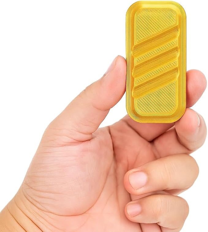 DesertGlide 20X Magnetic Fidget Slider, Gold Metallic, Portable Stress Relief Toy