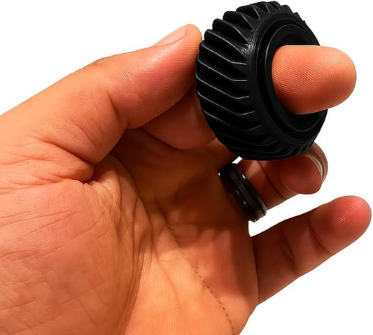 GearGlide Spiral Fidget Ring, Red, Stress Relief Sensory Toy (Beige)