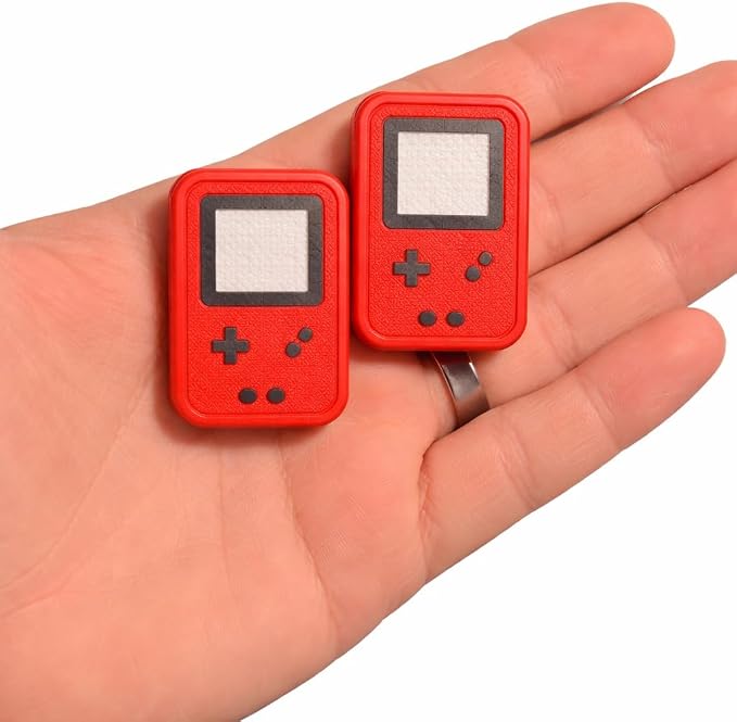 Retro Style Magnetic Slider X24, 24 Magnet EDC Pocket Focus and Stress Relief Tool for Adults, Red Handheld Game Console Design