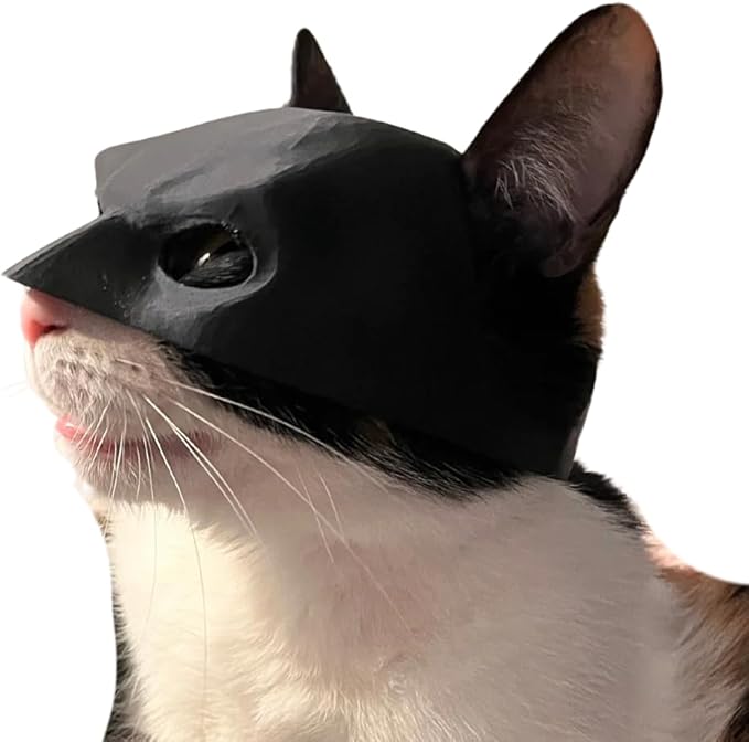 Black Cat Mask Costume Accessory, Half-Face Design, Pet Dress Up