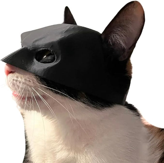 Black Cat Mask Costume Accessory, Half-Face Design, Pet Dress Up