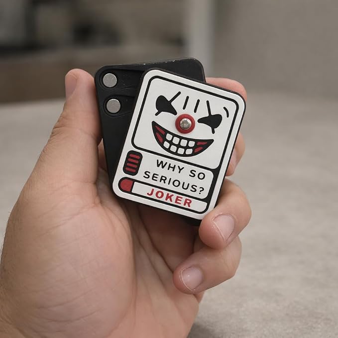 CHAOS CORE X14™ Magnetic EDC Slider with 14 Strong Magnets, Steel Ball Core, Joker Why So Serious Design, Pocket Focus and Stress Relief Tool for Adults