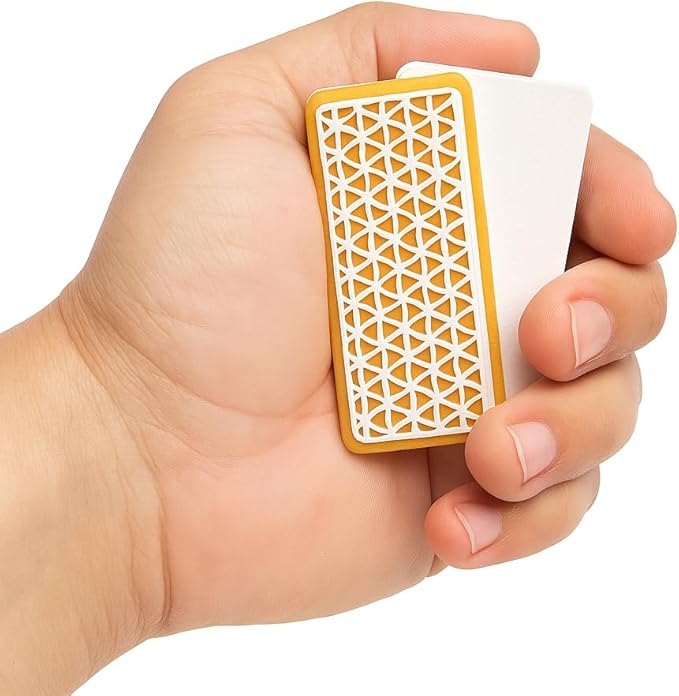 MagnoBrick™ 16X Strong Magnet Fidget Slider – Geometric Pattern, Gold