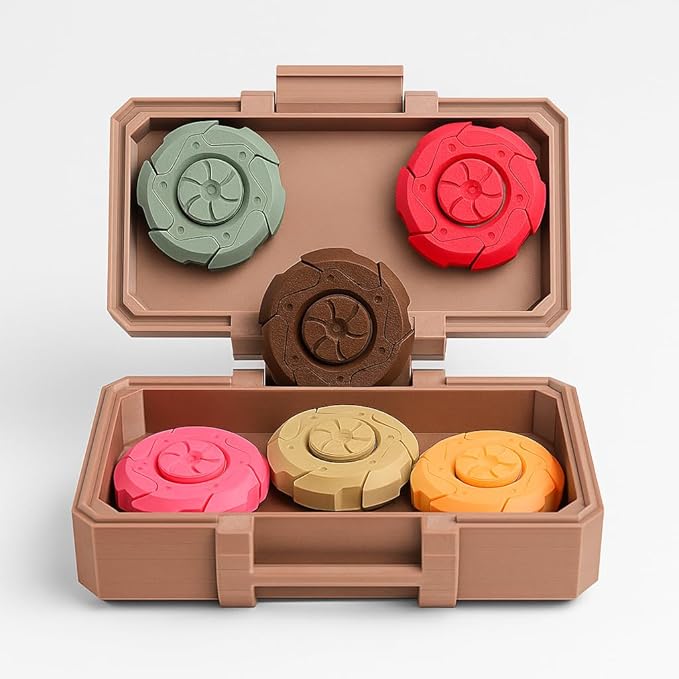 SpinAura Multi-Pack Premium Magnetic Fidget Spinners, 6-Pack, Round Shape, Plastic Construction, Multicolor Design