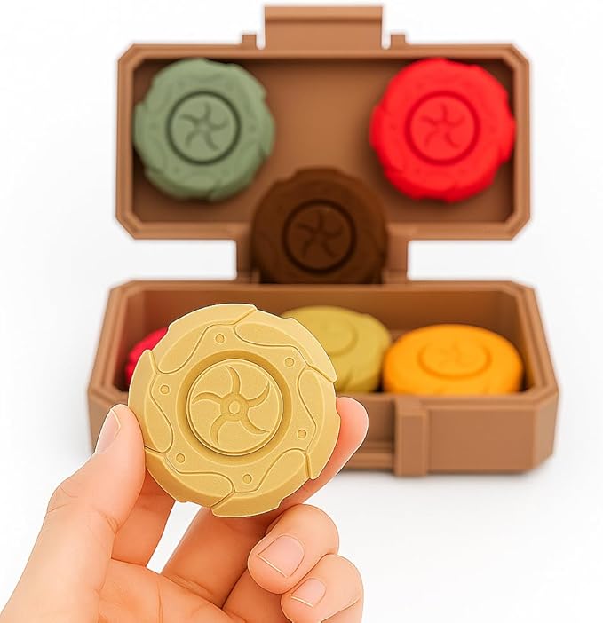 SpinAura Multi-Pack Premium Magnetic Fidget Spinners, 6-Pack, Round Shape, Plastic Construction, Multicolor Design