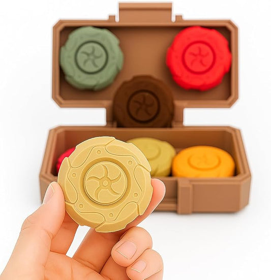 SpinAura Multi-Pack Premium Magnetic Fidget Spinners, 6-Pack, Round Shape, Plastic Construction, Multicolor Design