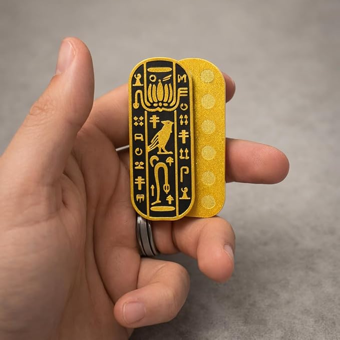 PharaGlide 24X Magnetic Cartouche Slider, 24 Magnet Precision Fidget, EDC Stress Relief for Adults