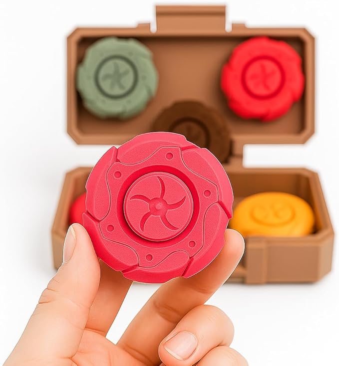 SpinAura Multi-Pack Premium Magnetic Fidget Spinners, 6-Pack, Round Shape, Plastic Construction, Multicolor Design