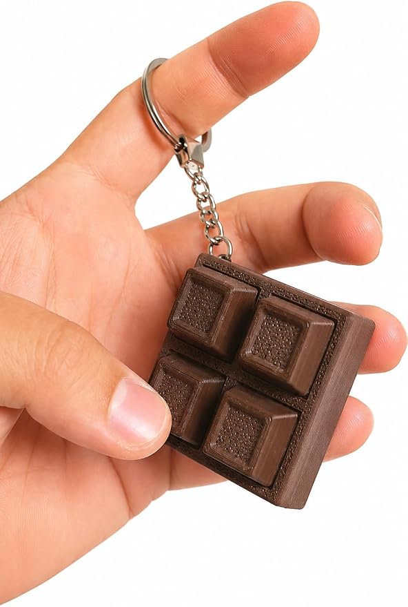 Choco ClickBrick Fidget Clicker Keychain, Plastic, Stress Relief Toy for Adults, Pocket Haptic Design