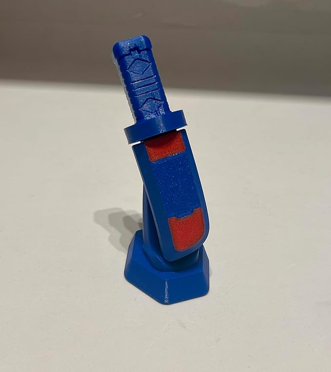 Fantasy Magnetic Sword Fidget with Adjustable Desktop Stand – Detachable Base, Blue & Red