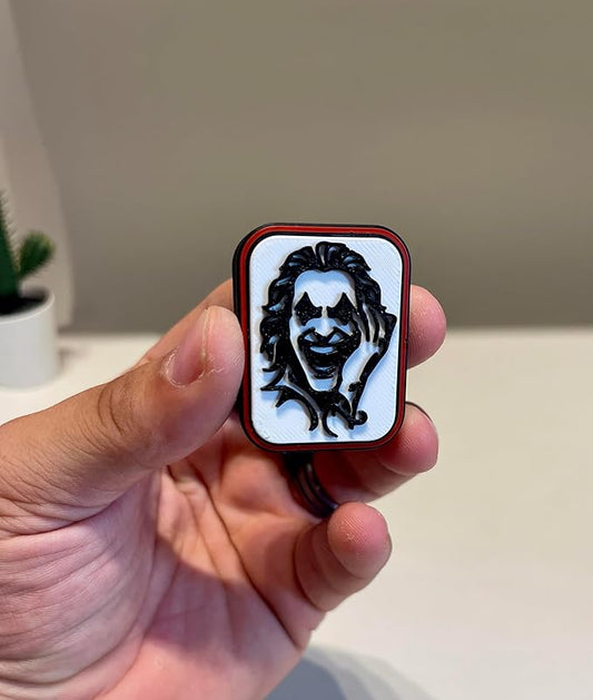 GrinShift 12X Magnetic Fidget Slider – Black &amp; White Portrait Design with Red Frame