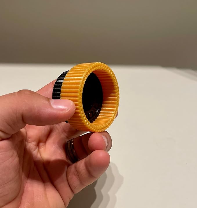 SpinCore™ Shift Ring – Modular Magnetic Fidget Gear, Dual-Colour Black &amp; Gold Design