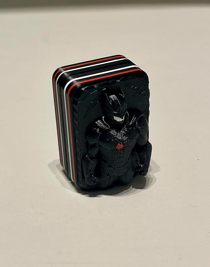 ShadowVigil 22X Magnetic Fidget Slider – Black with Red &amp; White Stripes, Desk Toy