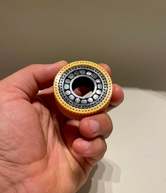 SpinCore™ Shift Ring – Modular Magnetic Fidget Gear, Dual-Colour Black &amp; Gold Design