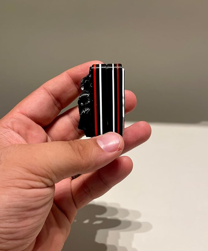 ShadowVigil 22X Magnetic Fidget Slider – Black with Red &amp; White Stripes, Desk Toy