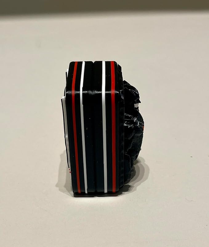ShadowVigil 22X Magnetic Fidget Slider – Black with Red &amp; White Stripes, Desk Toy