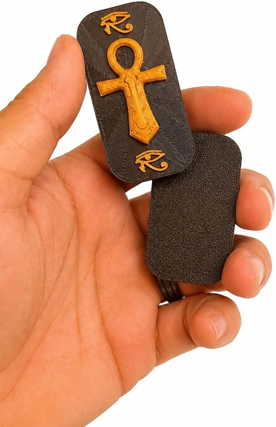 Ankh Key Magnetic Fidget Slider with Eye of Horus Design, 40 Strong Magnets, Premium Haptic Toy for Adults