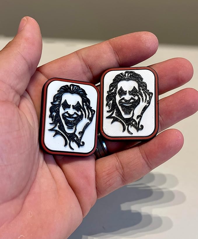 GrinShift 12X Magnetic Fidget Slider – Black &amp; White Portrait Design with Red Frame