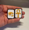 PharaohShift Dual Power Slider, Magnetic Fidget Toy with AnkhSlide and HorusGlide, 12X Magnetic Force