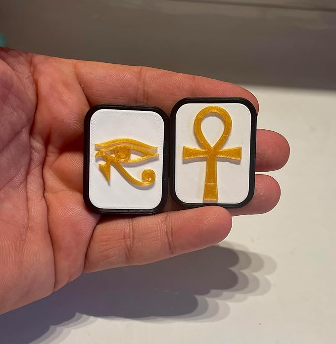 PharaohShift Dual Power Slider, Magnetic Fidget Toy with AnkhSlide and HorusGlide, 12X Magnetic Force