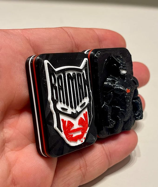 ShadowVigil 22X Magnetic Fidget Slider – Black with Red &amp; White Stripes, Desk Toy