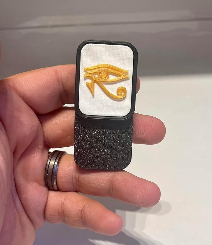 PharaohShift Dual Power Slider, Magnetic Fidget Toy with AnkhSlide and HorusGlide, 12X Magnetic Force