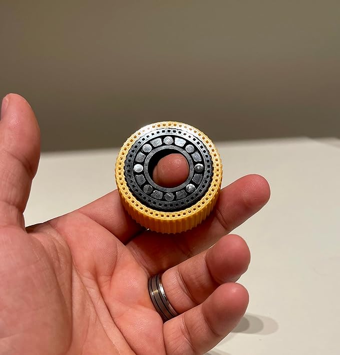 SpinCore™ Shift Ring – Modular Magnetic Fidget Gear, Dual-Colour Black &amp; Gold Design