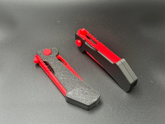 PunishSlide Magnetic Fidget Switchblade Duo, Red and Black, Novelty Desk Toy