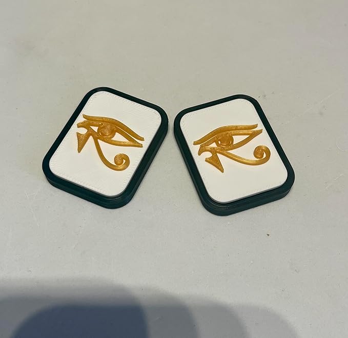 HorusGlide™ Fidget Slider 12X – Eye of Horus Design, Black Frame with Gold Symbol