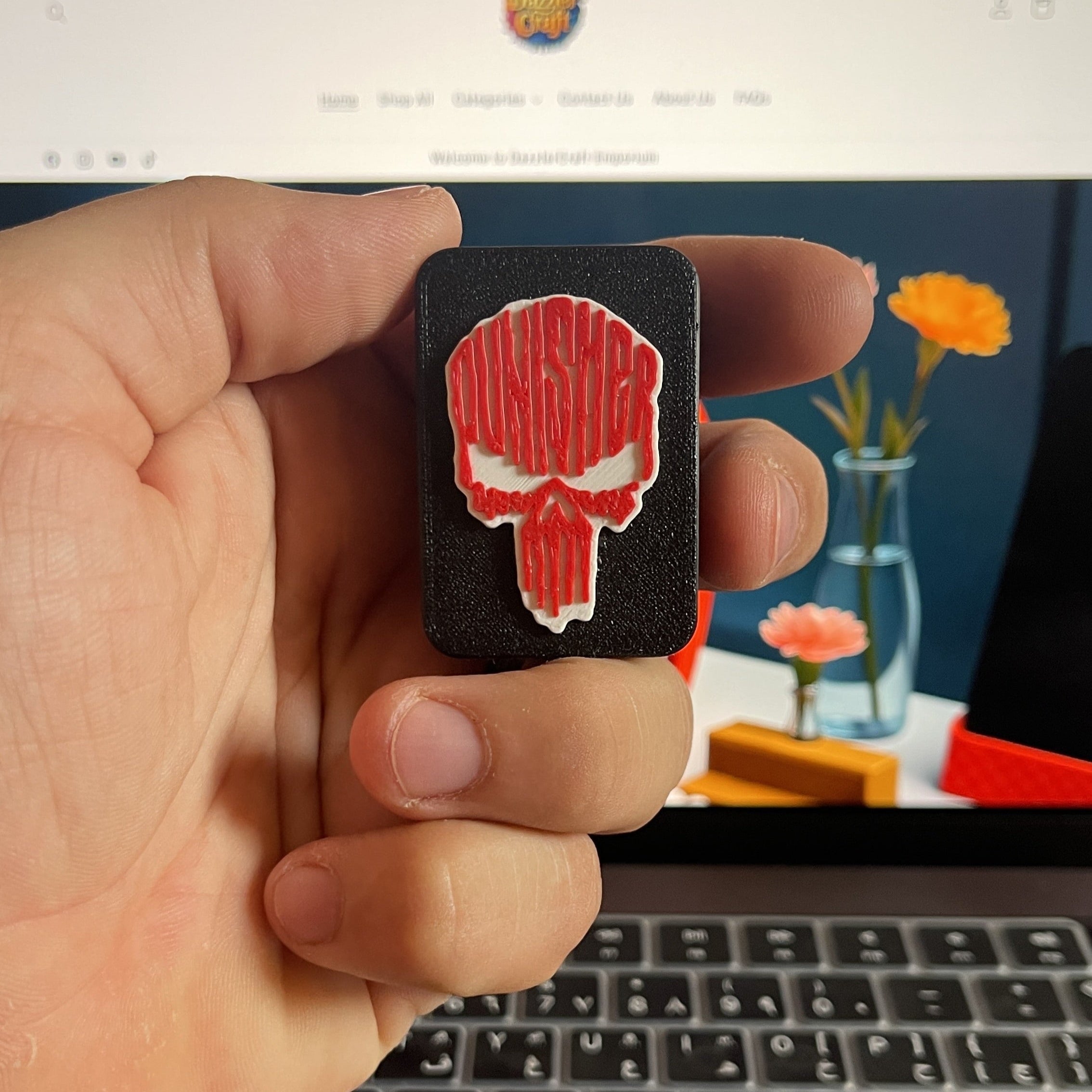 PunishSlide™ 22X – Magnetic Fidget Slider (Red Skull Edition)