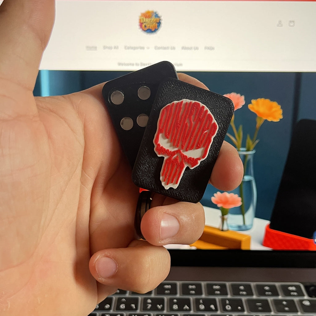 PunishSlide™ 22X – Magnetic Fidget Slider (Red Skull Edition)