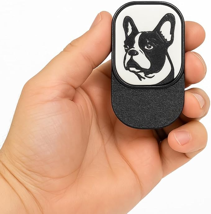 BulldogMag™ – French Bulldog Design Magnetic Fidget Slider, 16 Magnets, Black and White