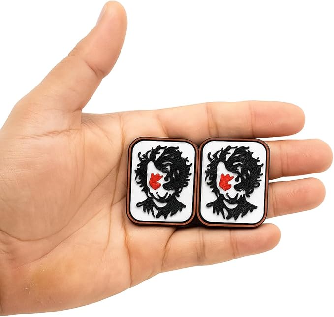 DarkJoker™ Magnetic Slider EDC Toy – Black & White Artistic Design with Red Accent