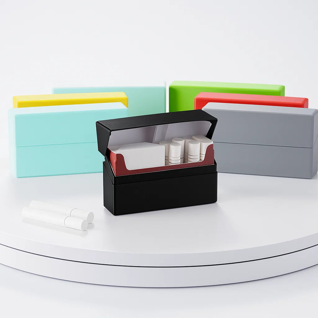 GuardBox Premium Hard Shell Protective Case for Tobacco Sticks, Multi-Color Storage Holder, Crush-Resistant Pocket Sleeve
